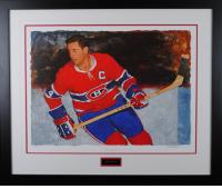 Jean Beliveau signed, limited edition lithograph